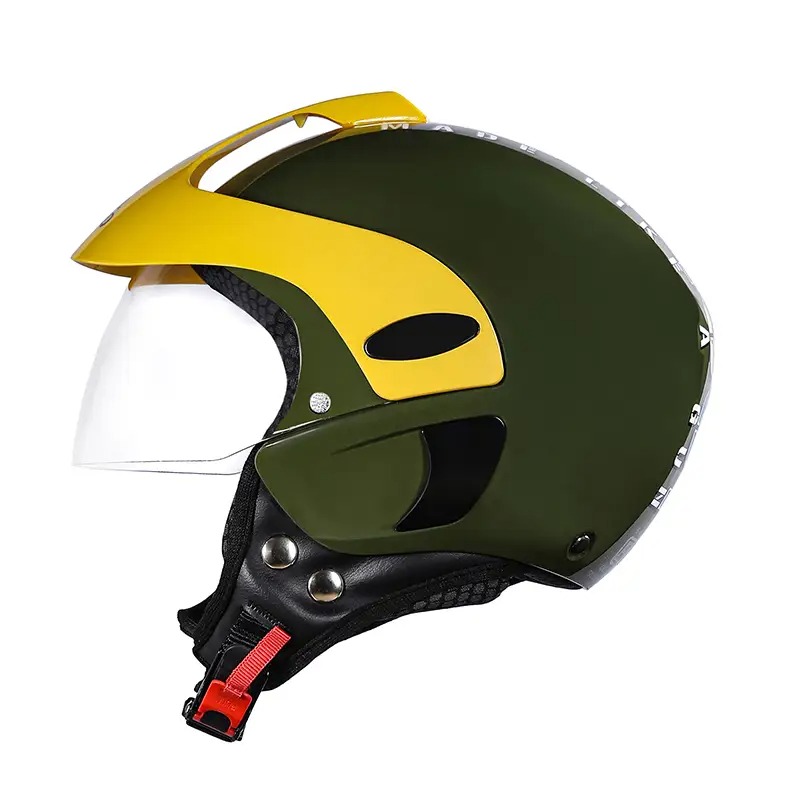ROYAL ENFIELD SPARKY OPEN FACE MLG KIDS HELMET - OLIVE
