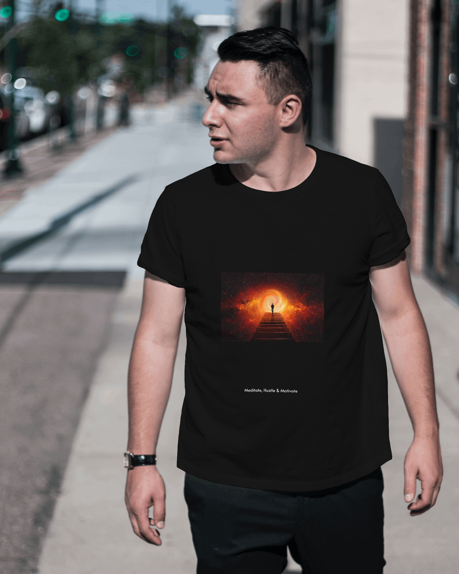 Cosmic Journey Graphic T-Shirt