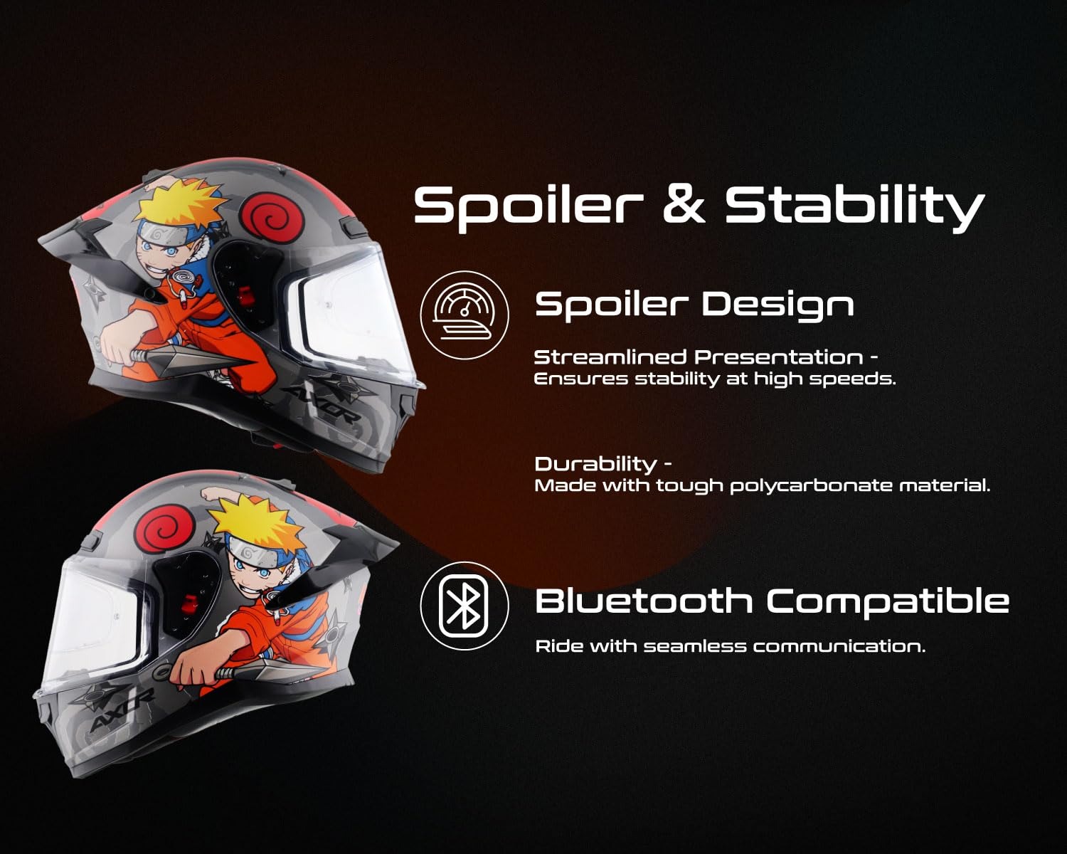 Naruto Graphic Motorcycle Full Face Helmet