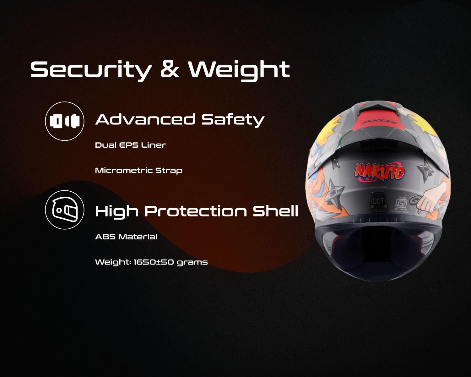 Naruto Graphic Motorcycle Full Face Helmet