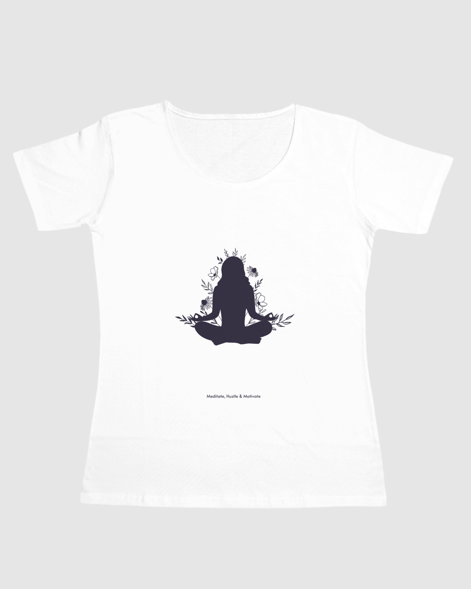 Yoga Meditation Graphic T-Shirt - White