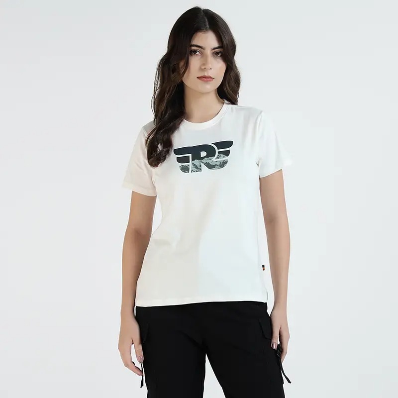 REFLECTIVE R WING LOGO T-SHIRT - OFF WHITE