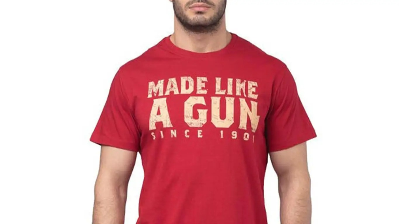 Made Like A Gun Red Graphic T-Shirt