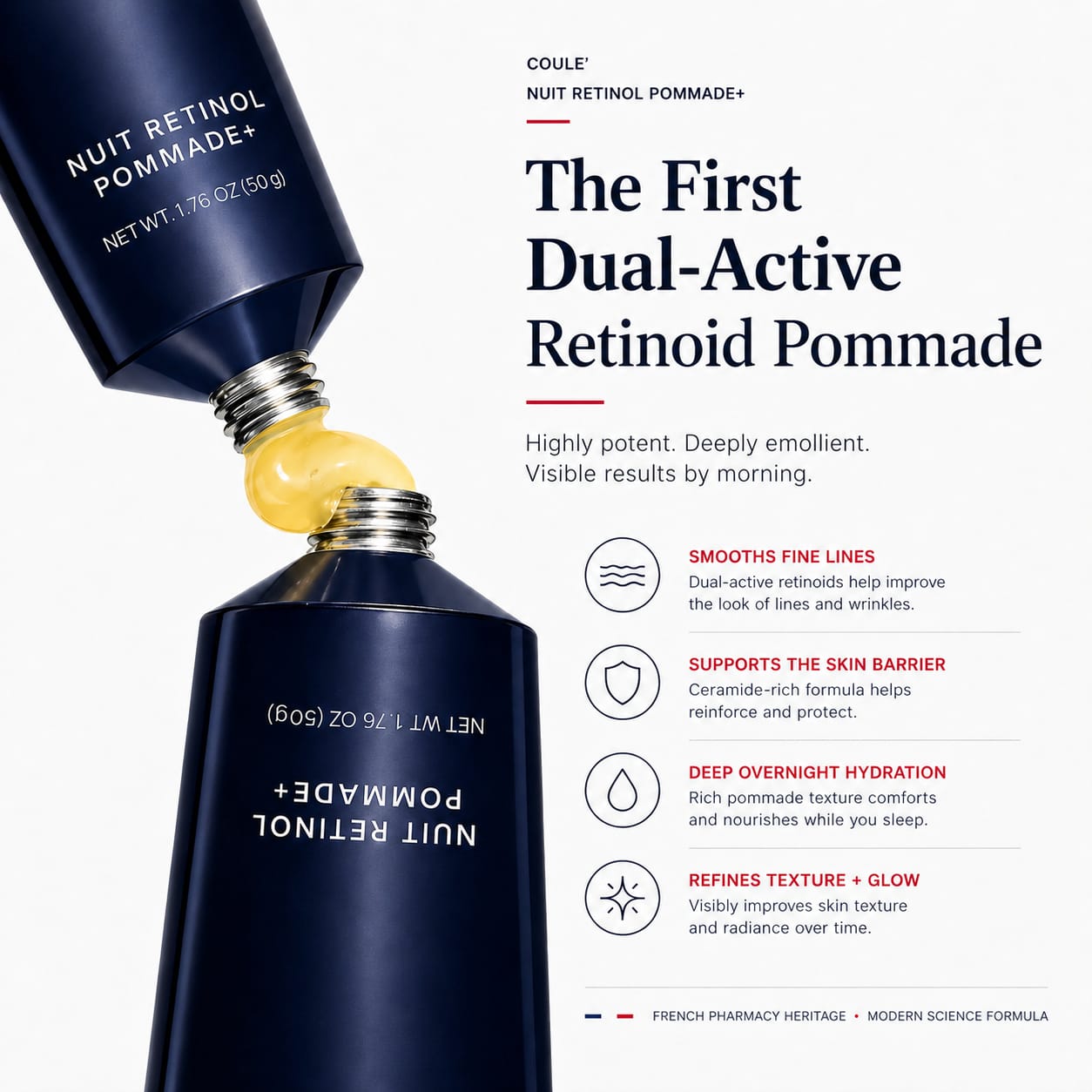 Coule' 50g Retinoid & Homeoplasmine 18g French Pharmacy Bundle
