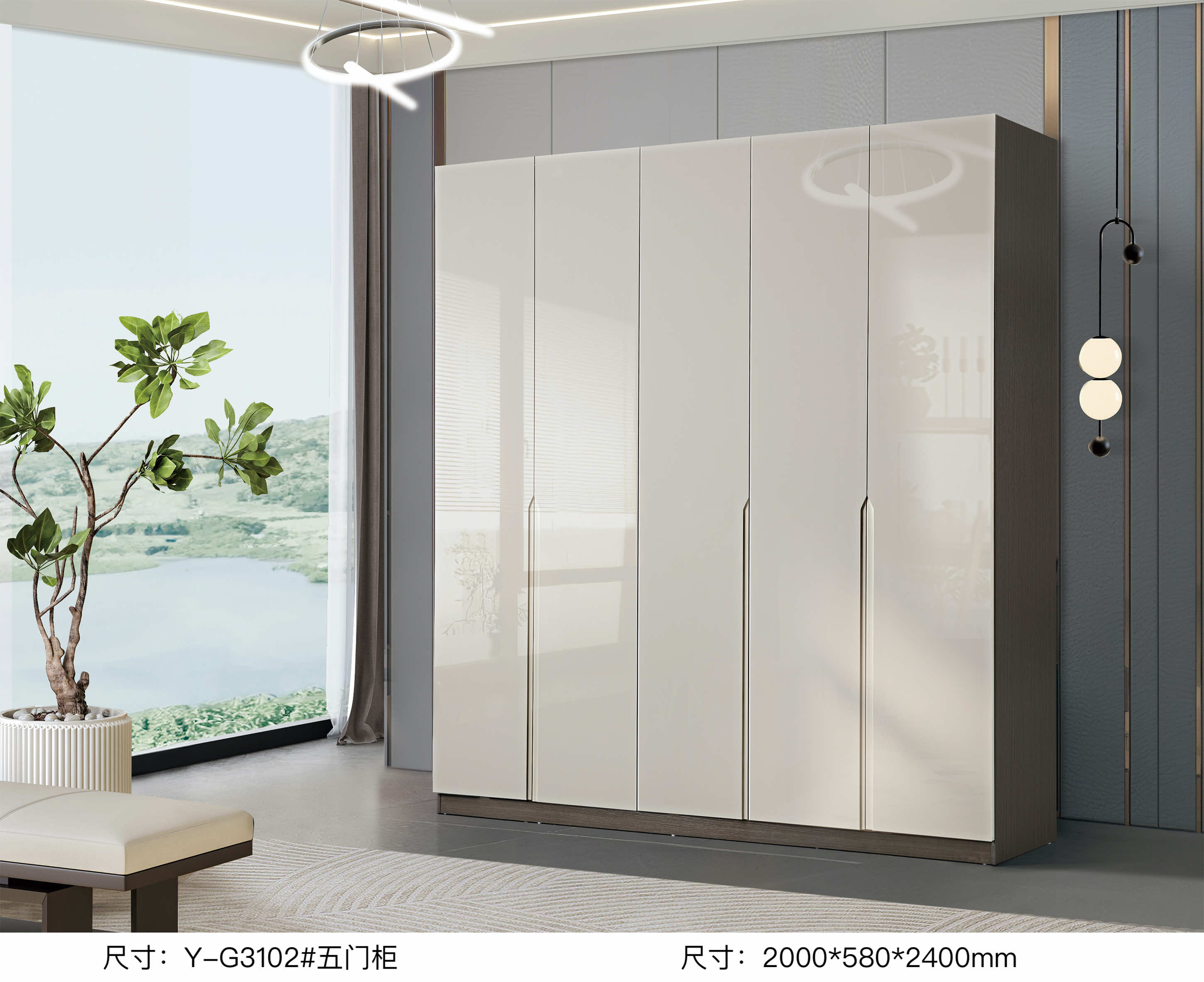 YG3102#Five-door cabinet