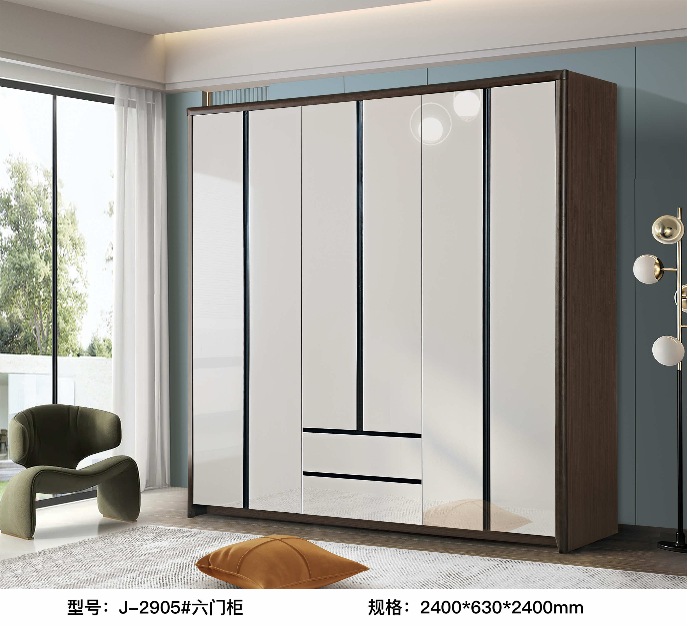 J2905#Six-door cabinet