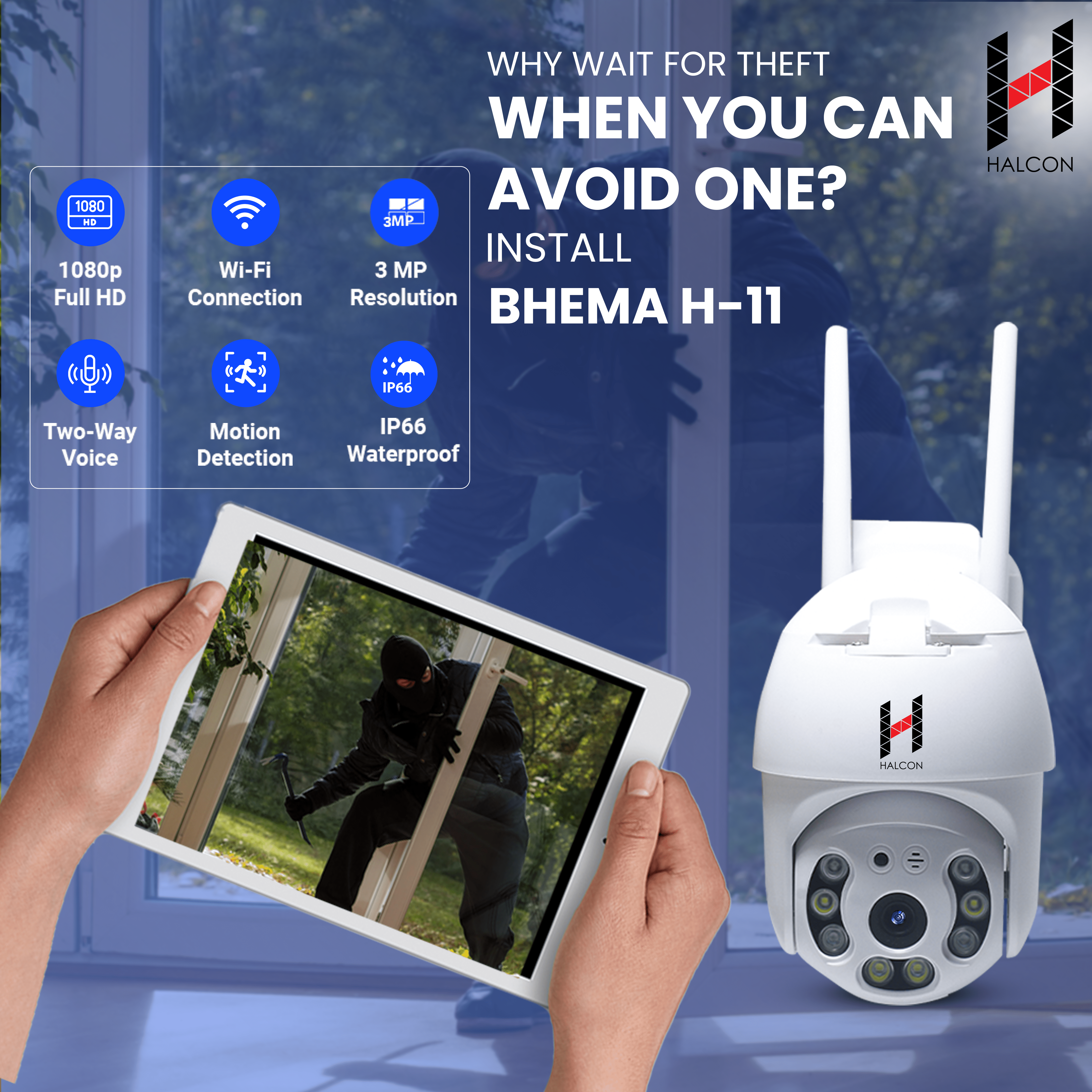 BHEEMA- 2.4 MP OUTDOOR WIFI CAMERA