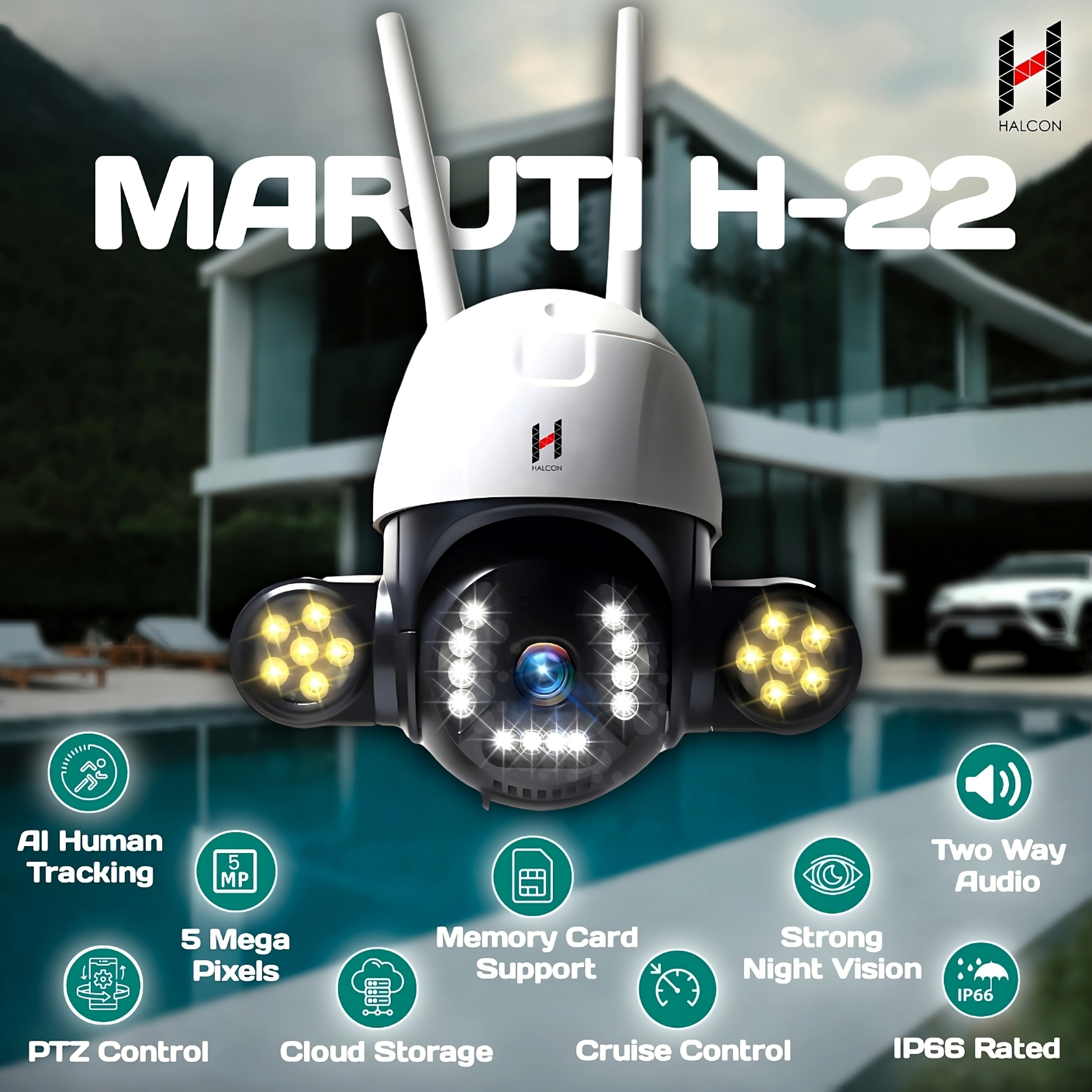 MARUTI-5 mp-Wireless Outdoor Security Camera