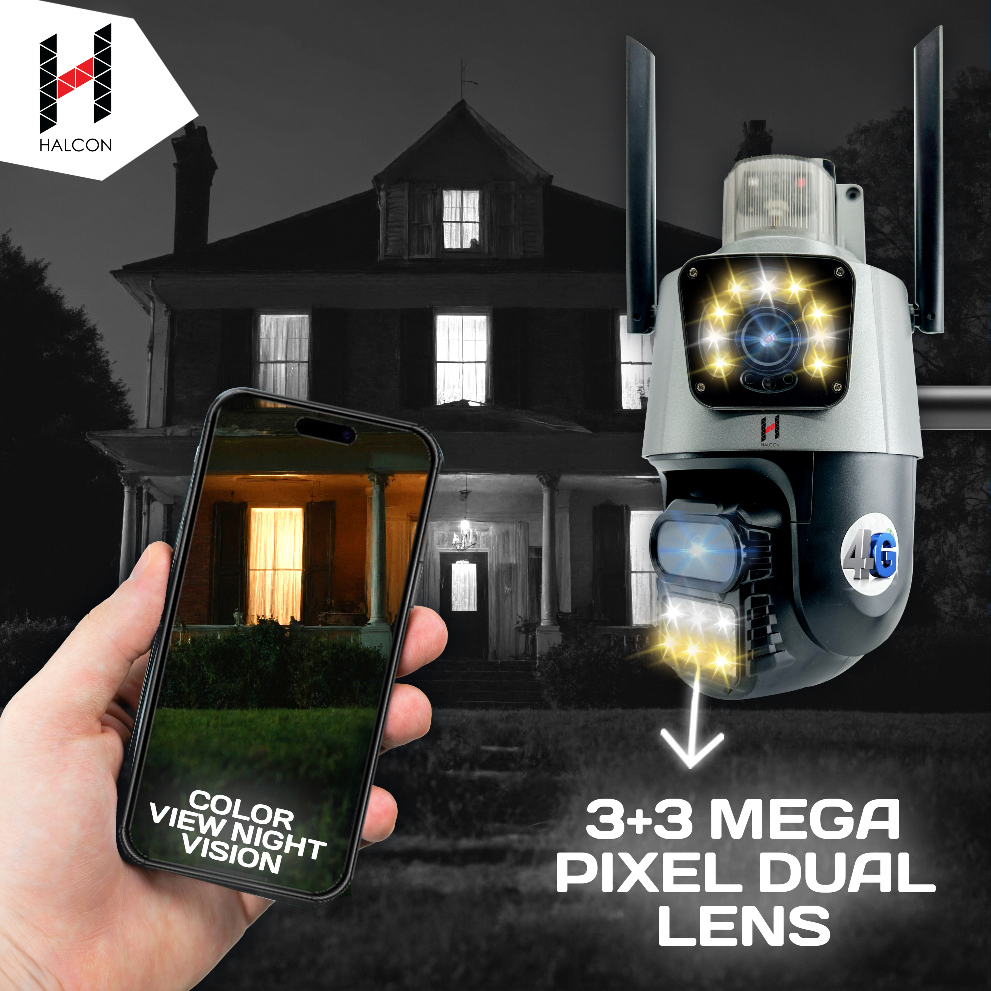 Defender- 4G Dual Lens-Outdoor Security Camera