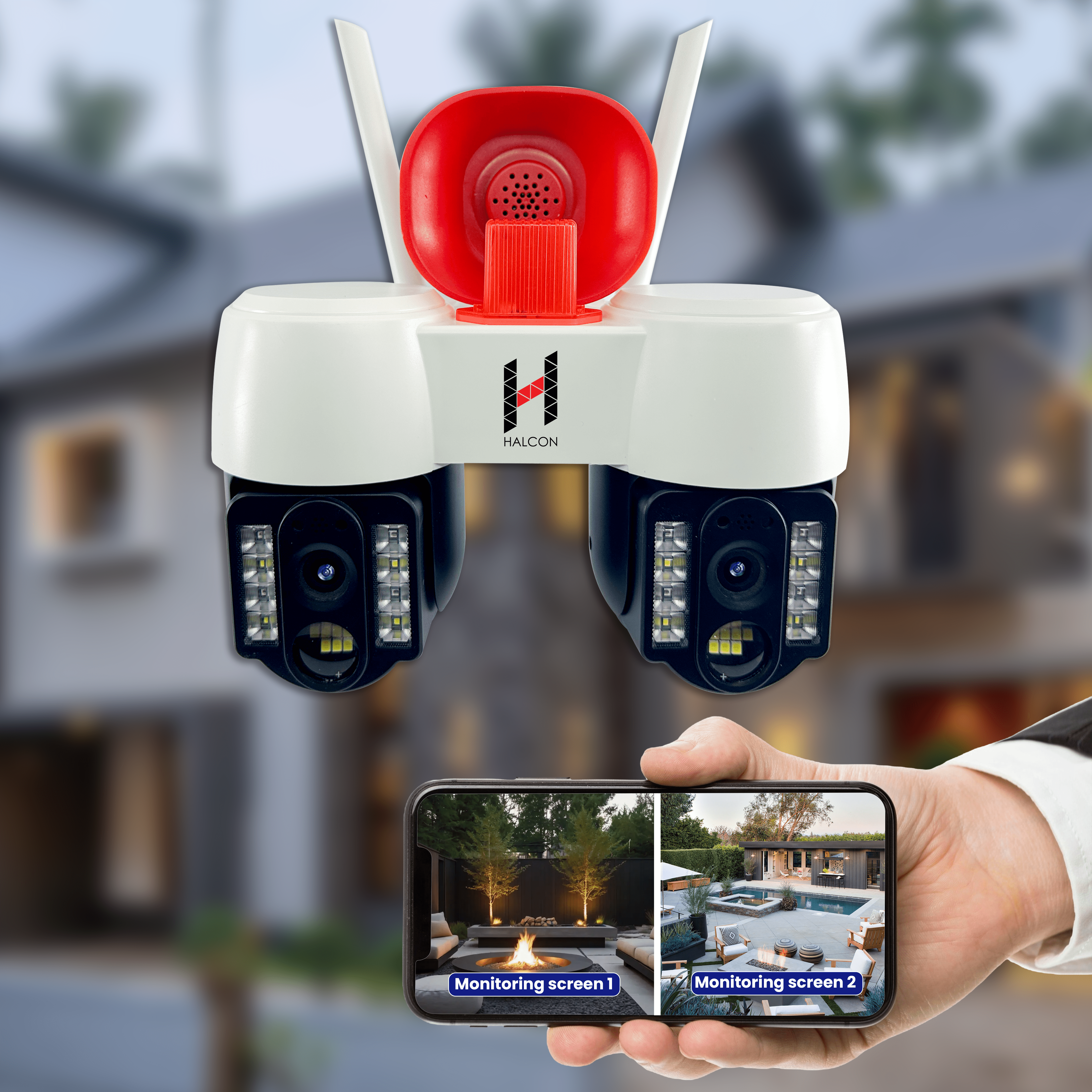 Rakshak- Dual Lens Security Camera with Loudspeaker