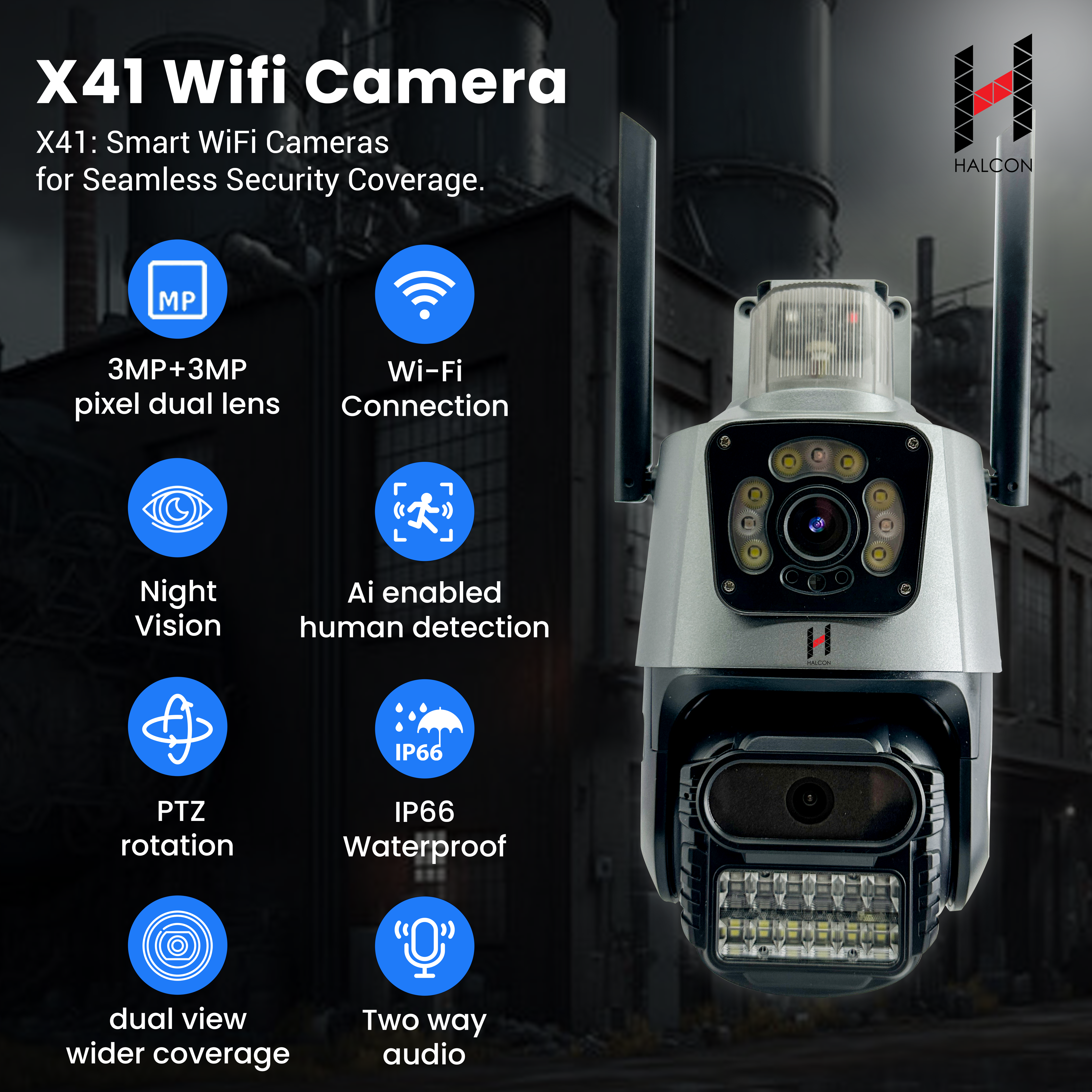 ATALX-41-H4-WIFI Outdoor CCTV Camera