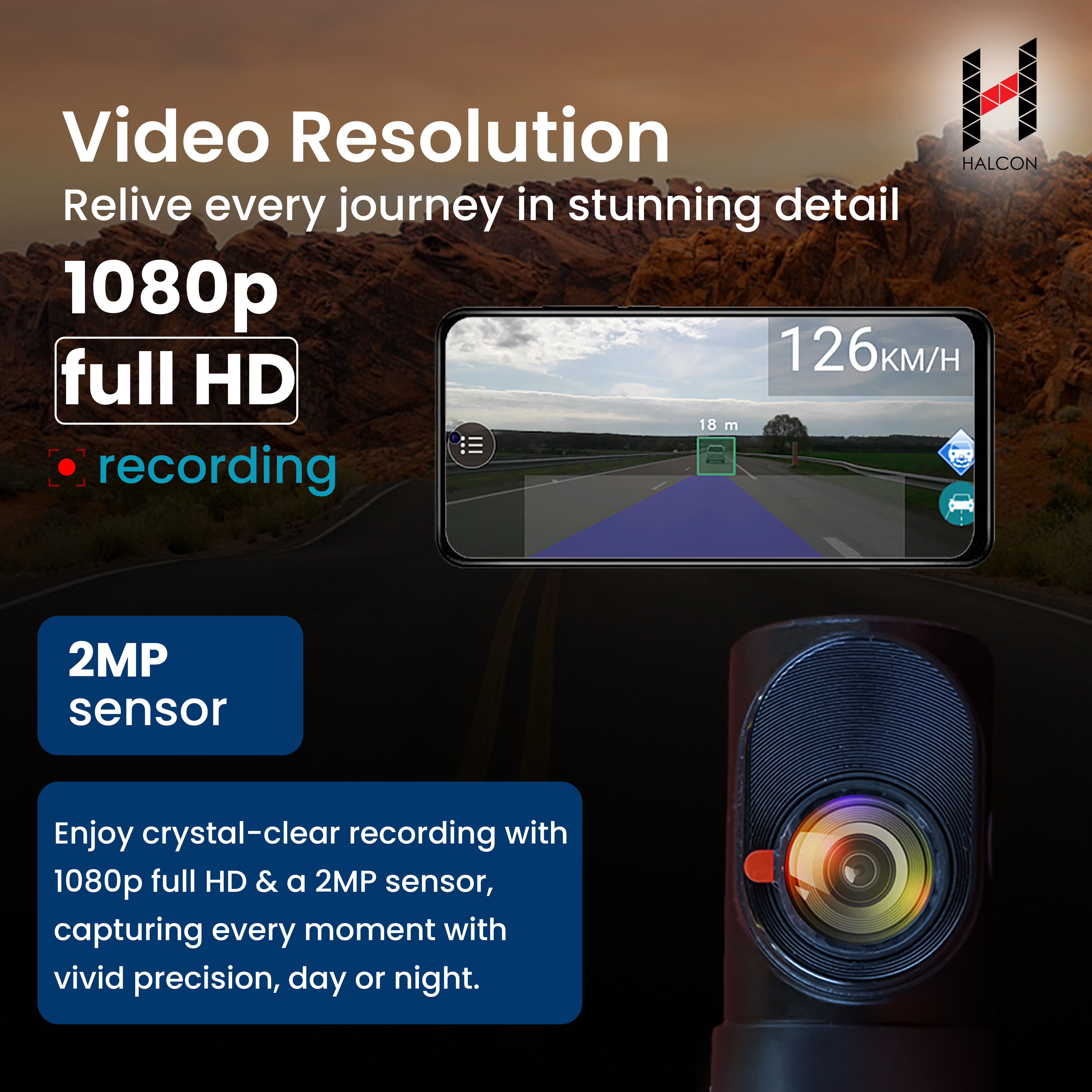 HALCON-Light- Dash Camera