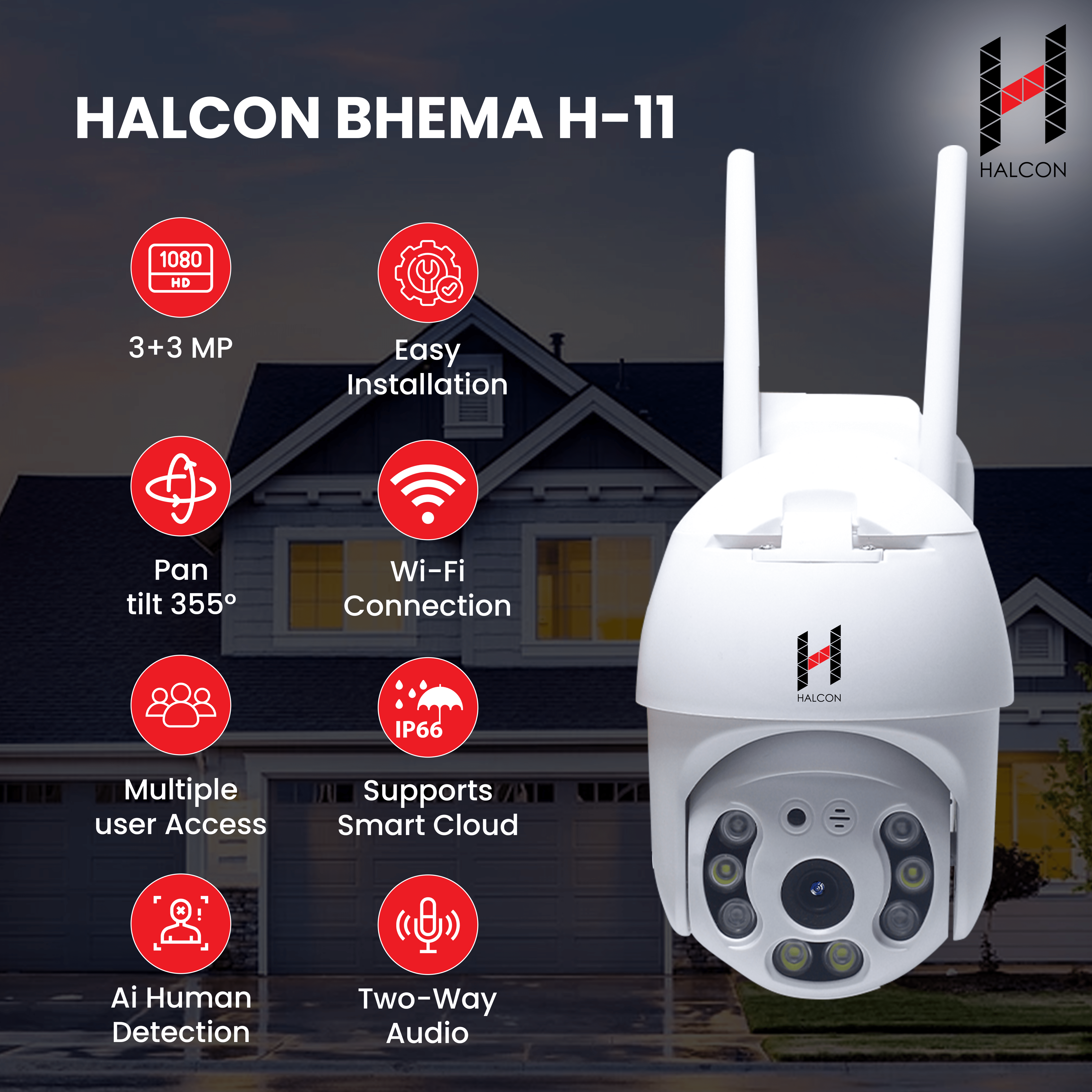 BHEEMA- 2.4 MP OUTDOOR WIFI CAMERA