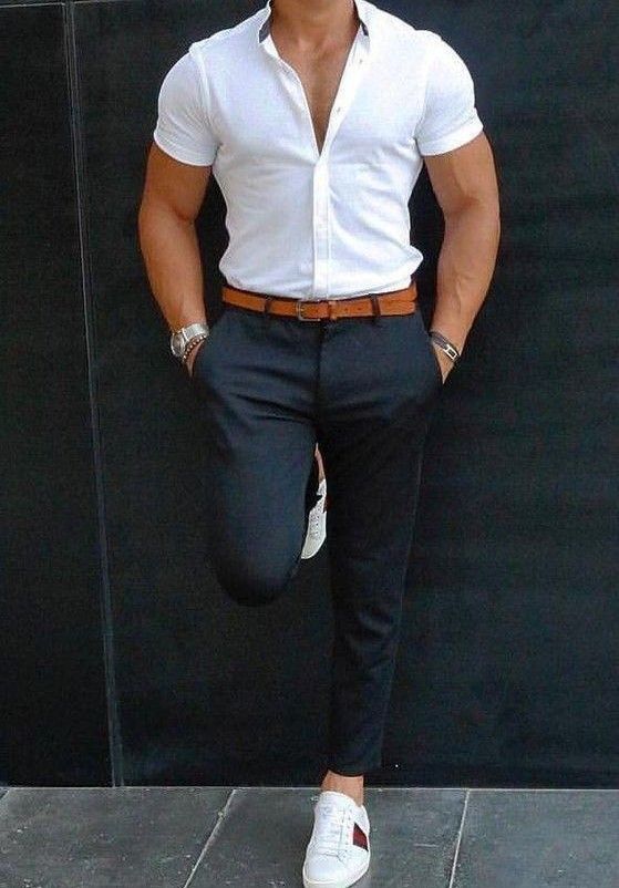 Men's Slim Fit Short Sleeve Shirt