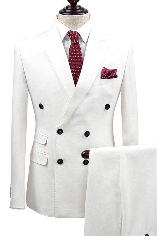 White Double-Breasted Suit