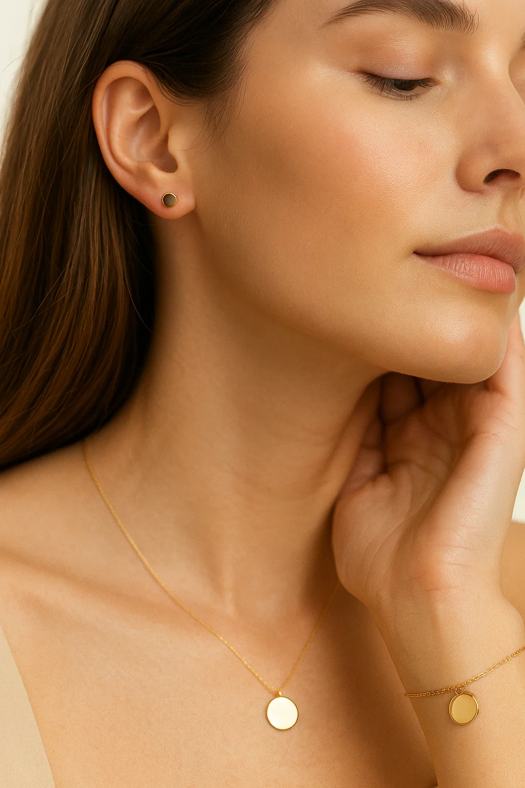 Boucles d'Oreilles Puces Dorées - Bijou Discret Femme