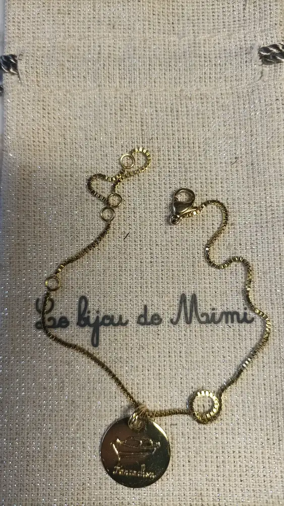 Ensemble Bracelet Médaille Dune du Pilat Doré | Souvenir