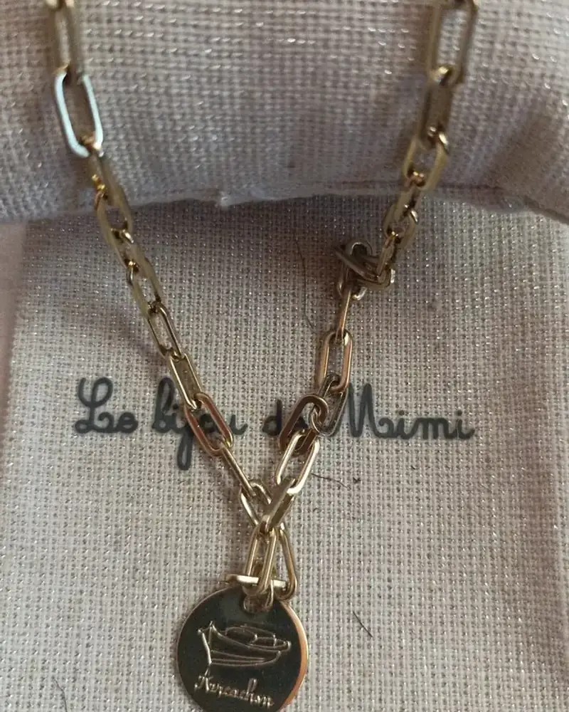 Collier Grande Maille Dorée - Bijou Statement Femme Tendance