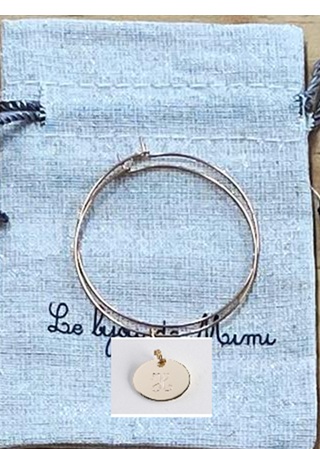 Médaille Initiale Dorée H — Les Bijoux de Mimi