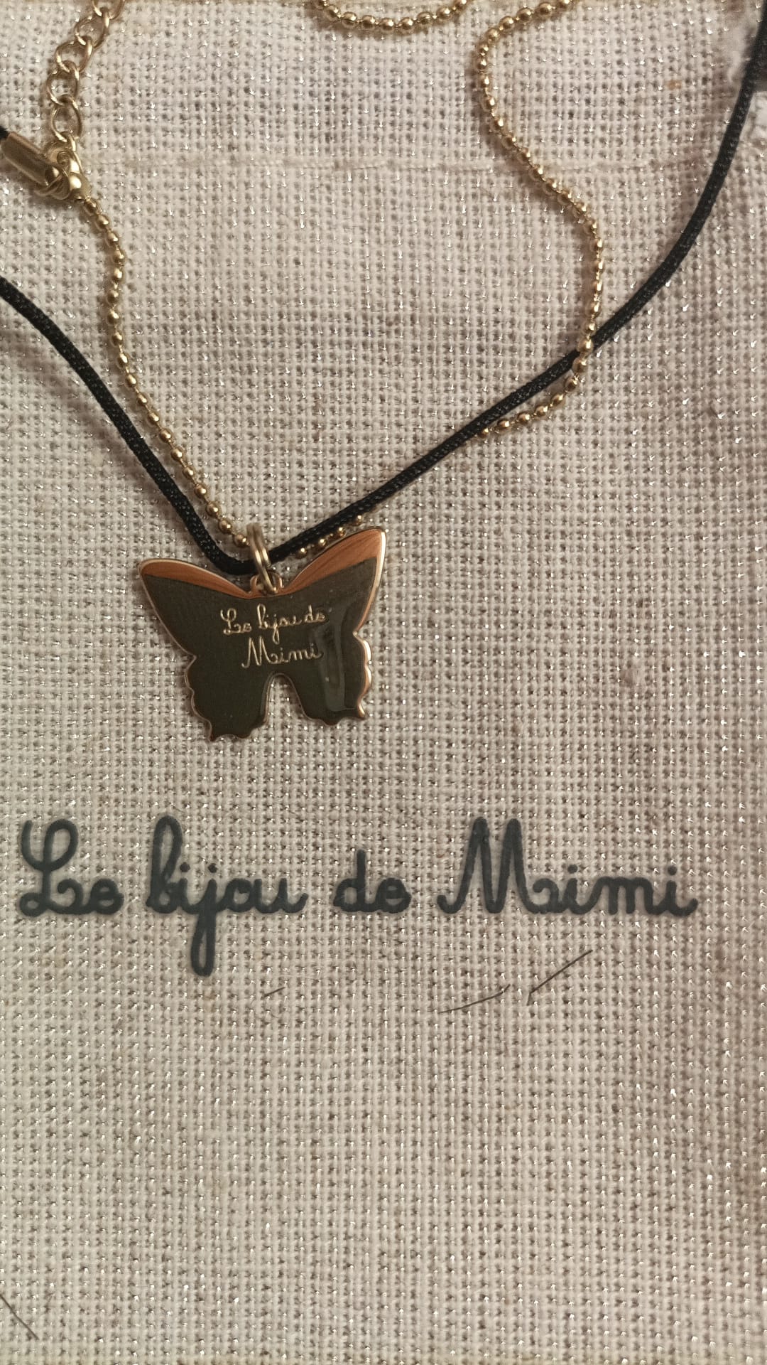 MÉDAILLE PAMPILLE DORÉ PAPILLON