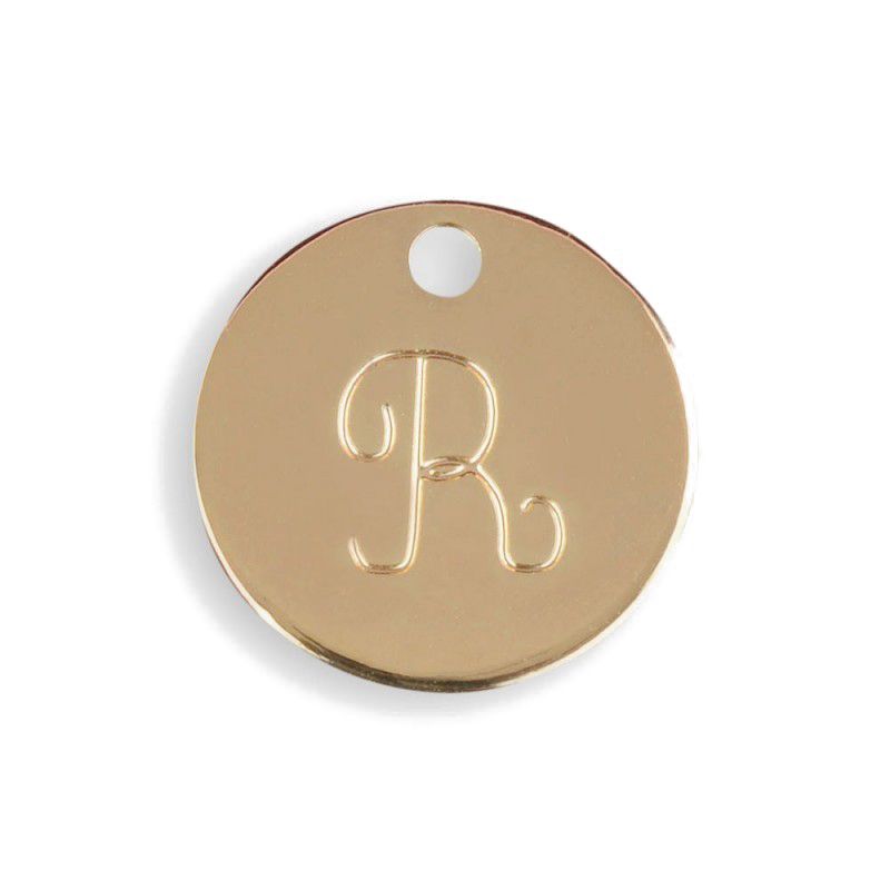 Médaille Initiale Dorée R — Les Bijoux de Mimi