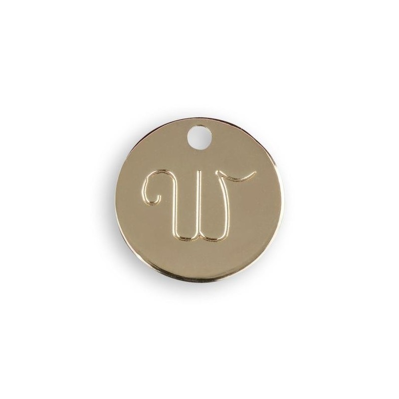 Médaille Initiale Dorée W — Les Bijoux de Mimi