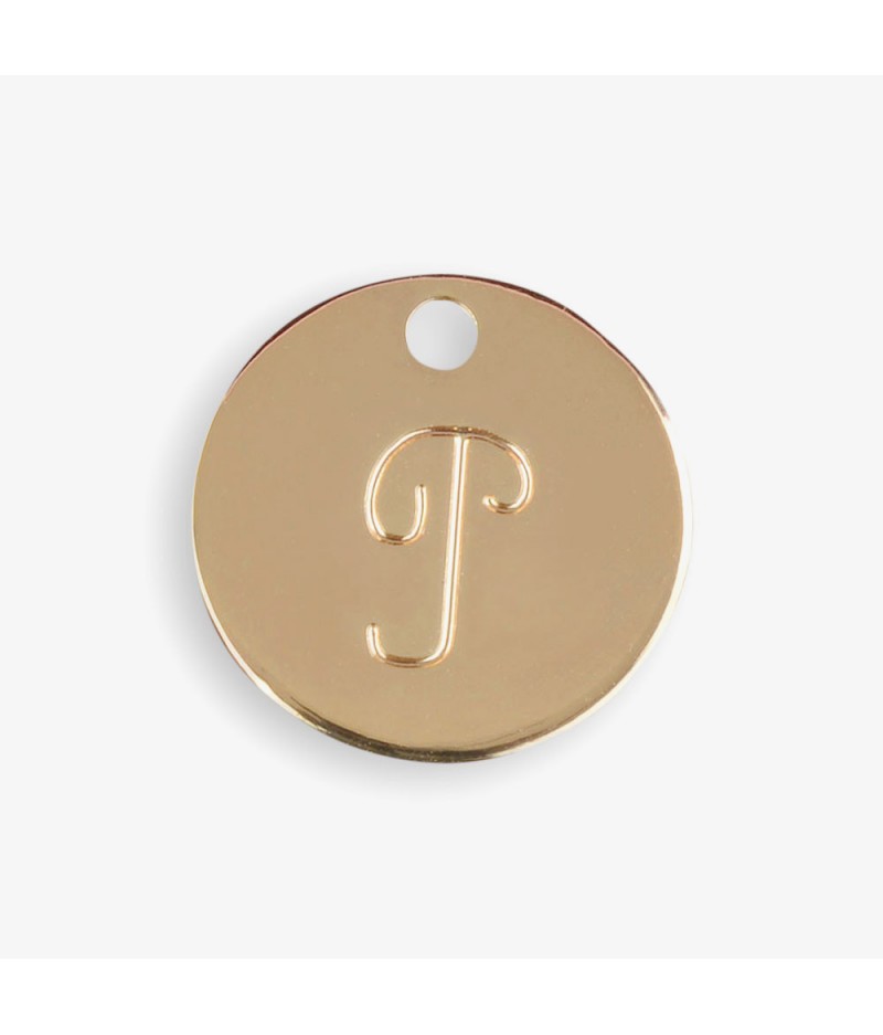 Médaille Initiale Dorée P — Les Bijoux de Mimi