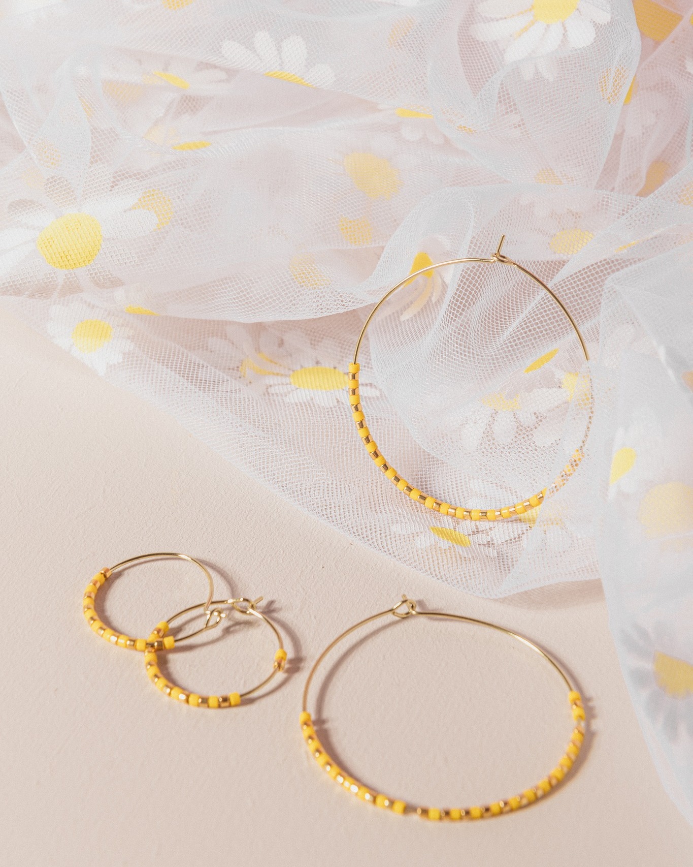 BOUCLES D'OREILLES CRÉOLE 40MM DORE safran