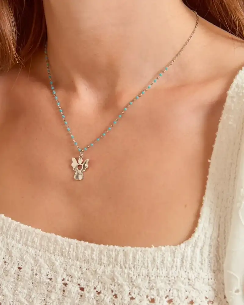 Médaille pampille angel dorée - esprit ange gardien délicat