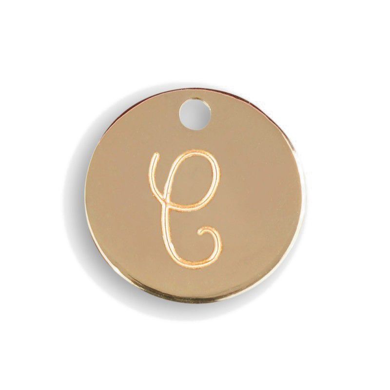 Médaille Initiale Dorée C — Les Bijoux de Mimi