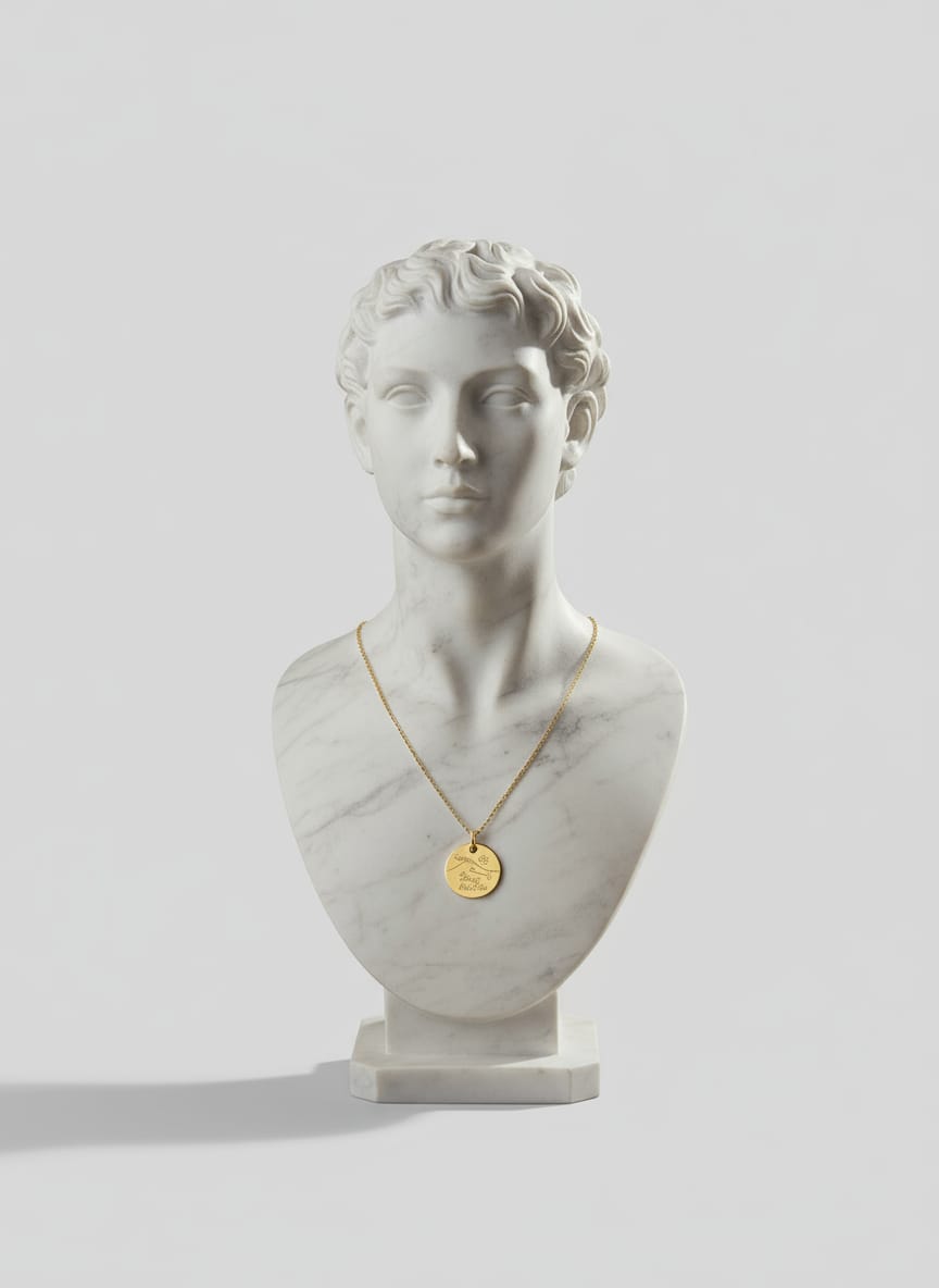 Ensemble Collier Doré Médaille Dune du Pilat – Souvenir élégant et solaire d’Aquitaine