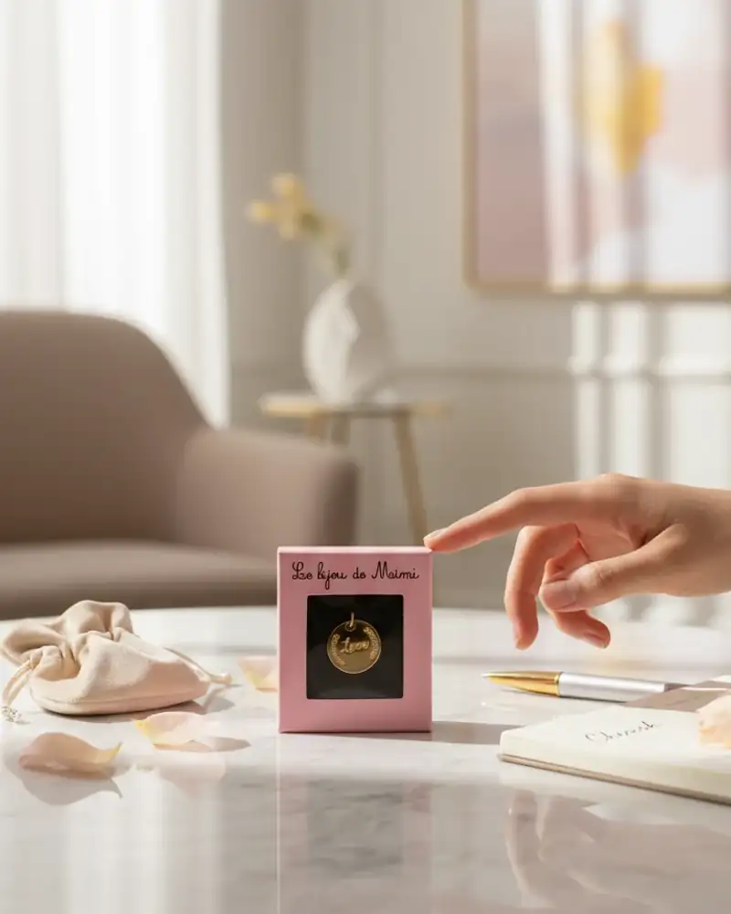 Médaille Love Dorée - Bijou Message Romantique Femme