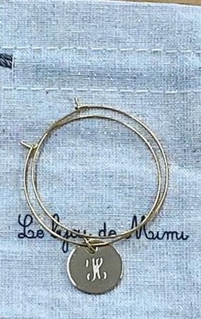 Médaille Initiale Dorée K— Les Bijoux de Mimi