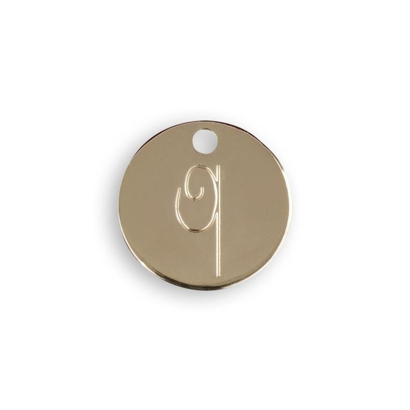 Médaille Initiale Dorée Q — Les Bijoux de Mimi