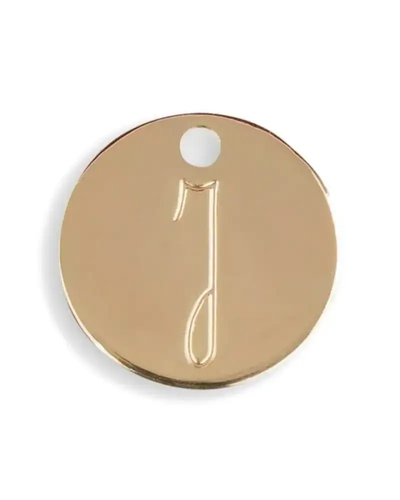 Médaille initiale j dorée - élégante médaille personnalisée pour femme