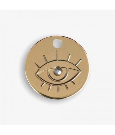 MÉDAILLE SYMBOLE DORÉ EYE