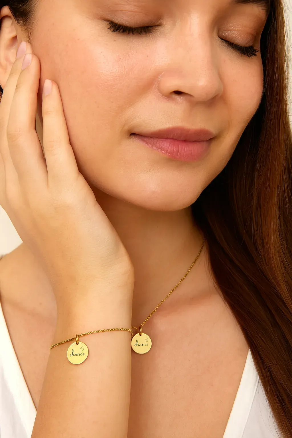 Kit Chance - Collier Chaine + Médaille Symbole Doré