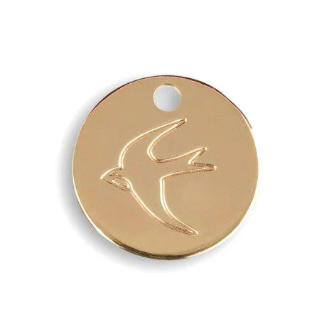 Médaille Colombe dorée - légère et poétique, esprit liberté