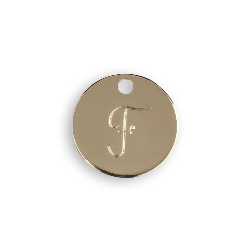 Médaille Initiale Dorée F — Les Bijoux de Mimi