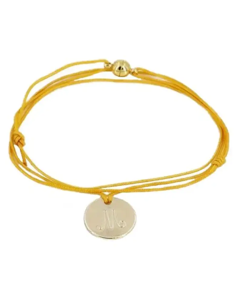 Cordon Safran Fermoir Doré Bracelet Collier Ajustable Le Bijou de Mimi