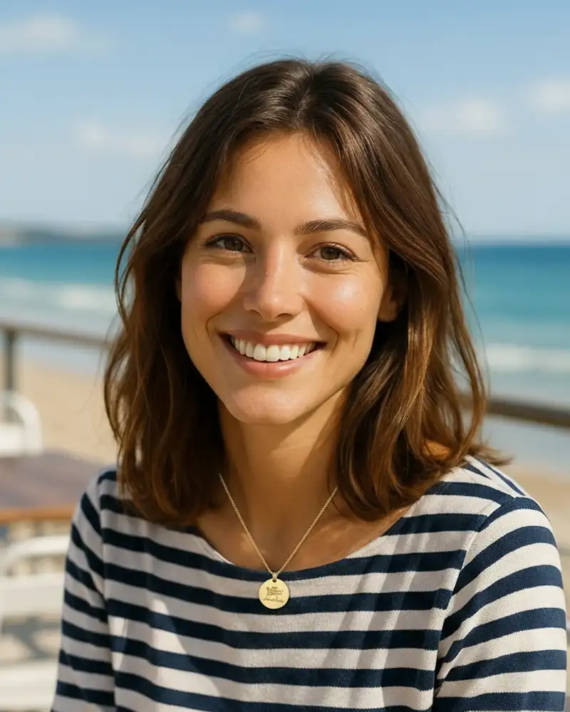 Médaille symbole dorée - souvenir raffiné d’Arcachon