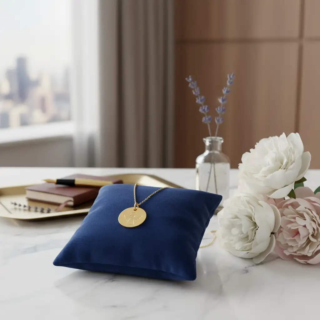 Médaille ange dorée - protectrice et pleine de douceur