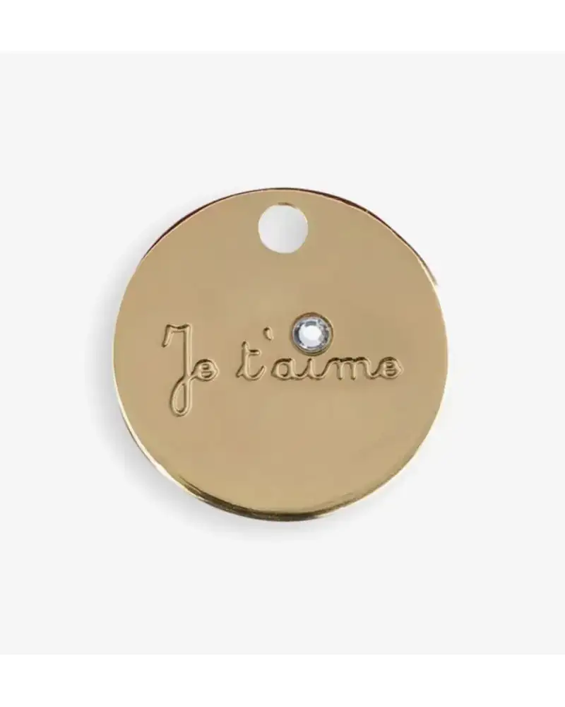 Médaille dorée - tendre message je t’aime, idéale à offrir