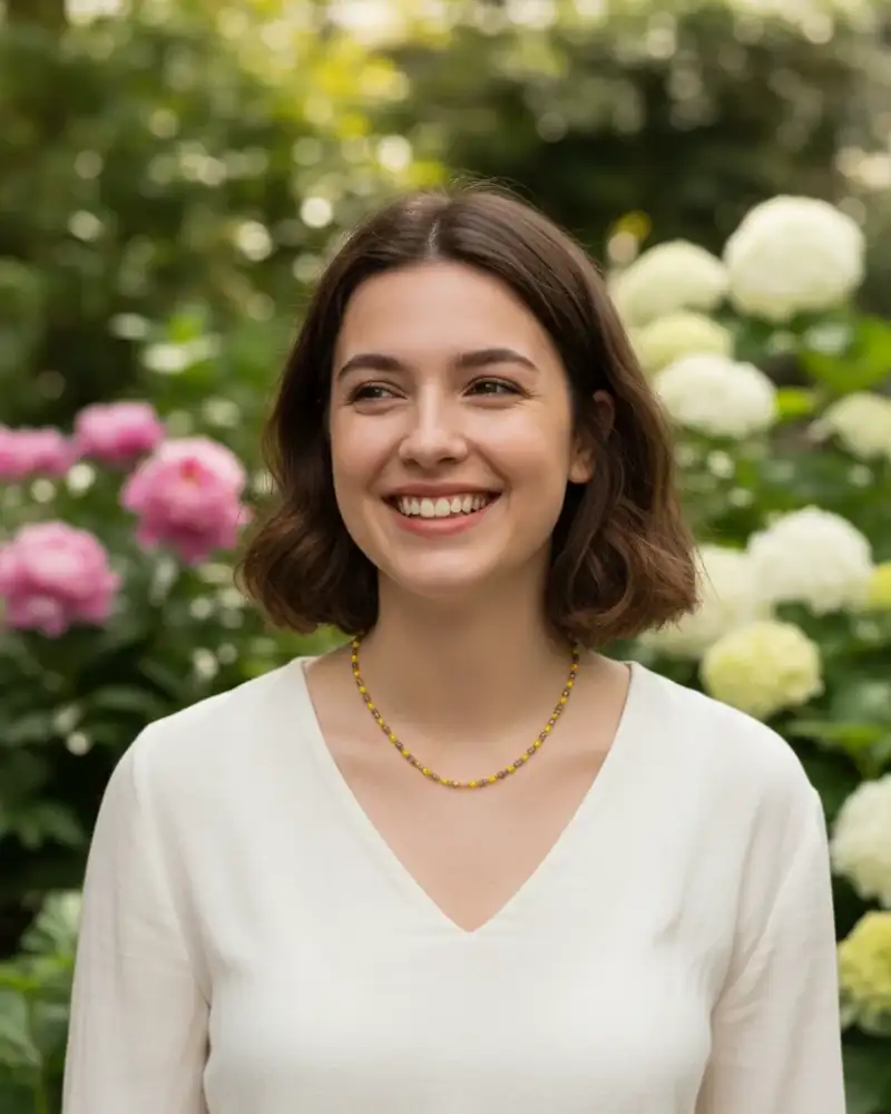 Collier Chaîne Perles Safran - Bijou Doré Bohème Chic