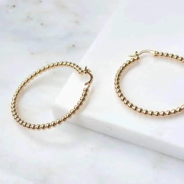 BOUCLES D'OREILLES CRÉOLE DORE safran