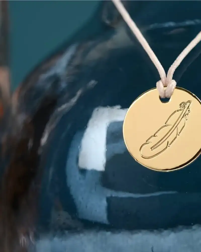 Médailles Liberté Spiritualité Dorées | Ange, Plume