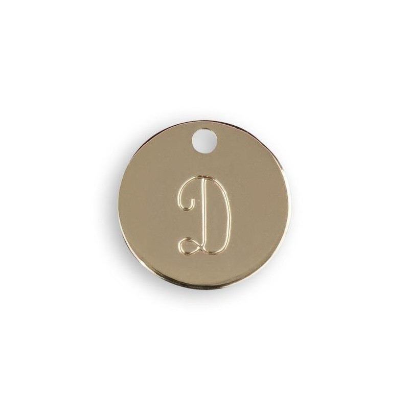 Médaille Initiale Dorée D — Les Bijoux de Mimi