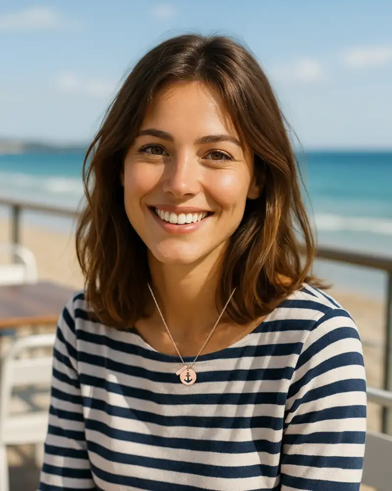 Ensemble Collier Doré Médaille Ancre Marine – Charme marin et élégance intemporelle