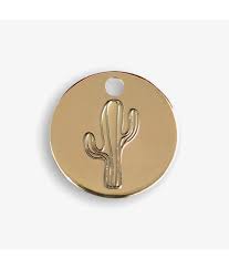 MÉDAILLE SYMBOLE DORÉ CACTUS