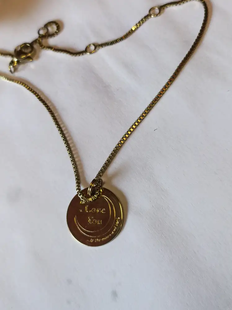 Ensemble Bracelet Médaille Love You Doré | Message d'Amour